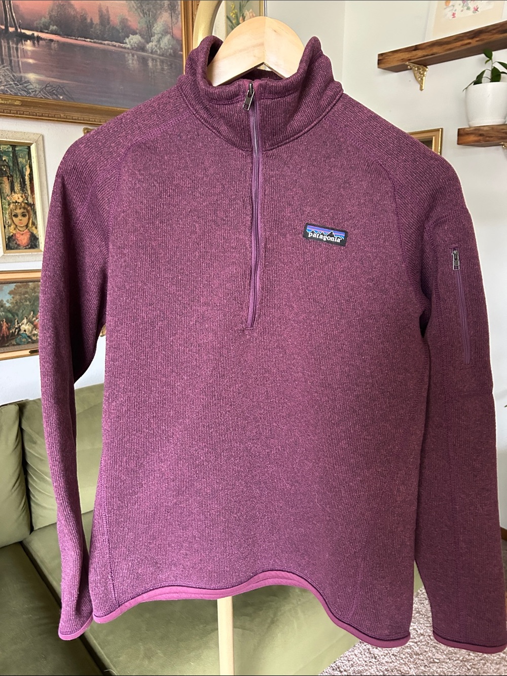 Patagonia Women's Plum Better Sweater 1/4 Zip Fleece Pullover